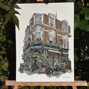 Mr Fogg’s – The Botanical Tavern, London | A3 Original Acrylic Painting