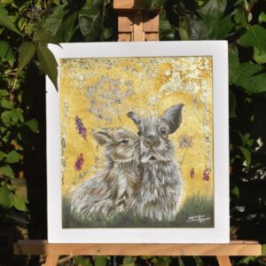 Close Together | Original Acrylic Painting On Board | 32 × 29 cm